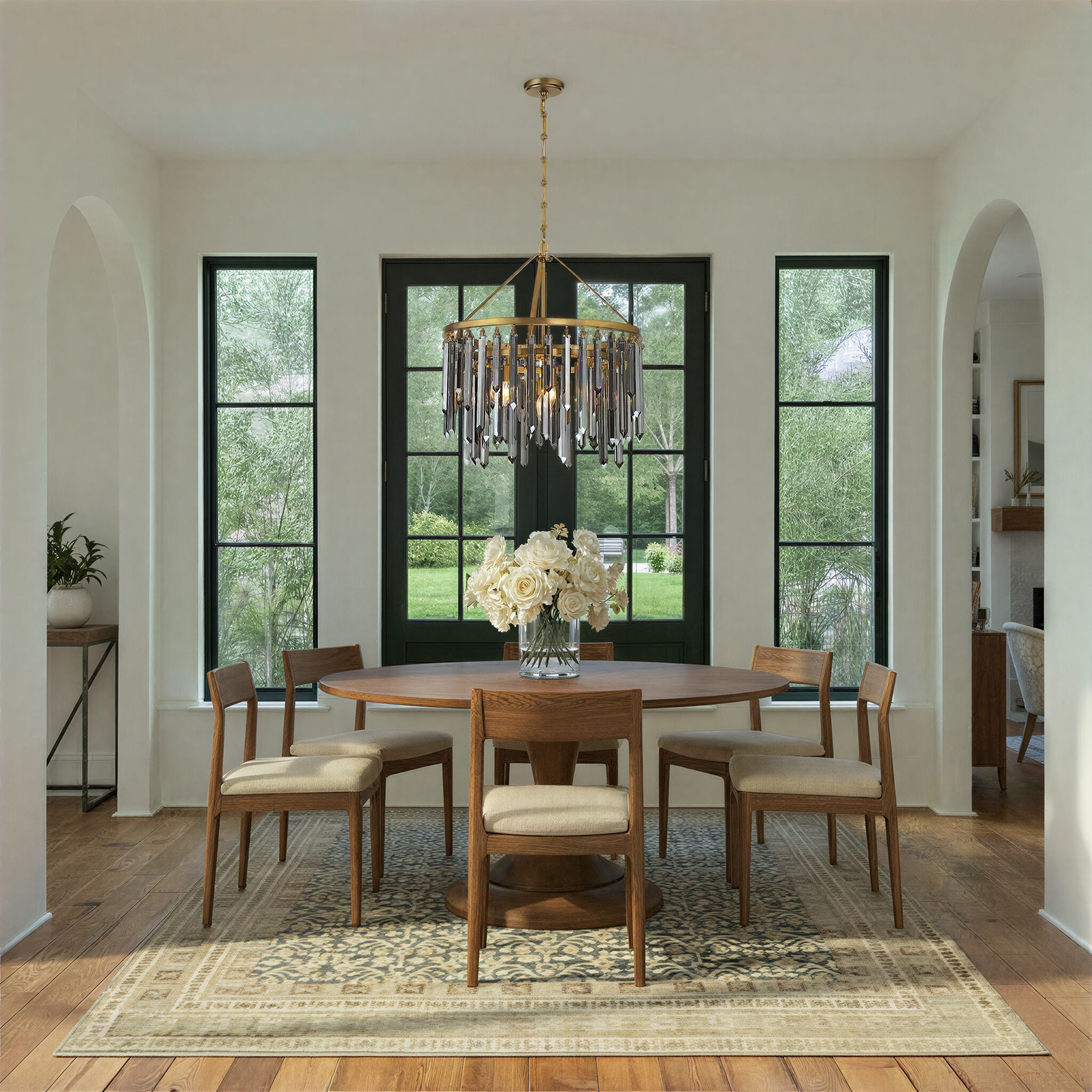 Gemma 7 Light 24 inch Modern Gold Chandelier Ceiling Light