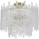 Ackerly 3 Light 16 inch Aged Brass Semi Flush Ceiling Light