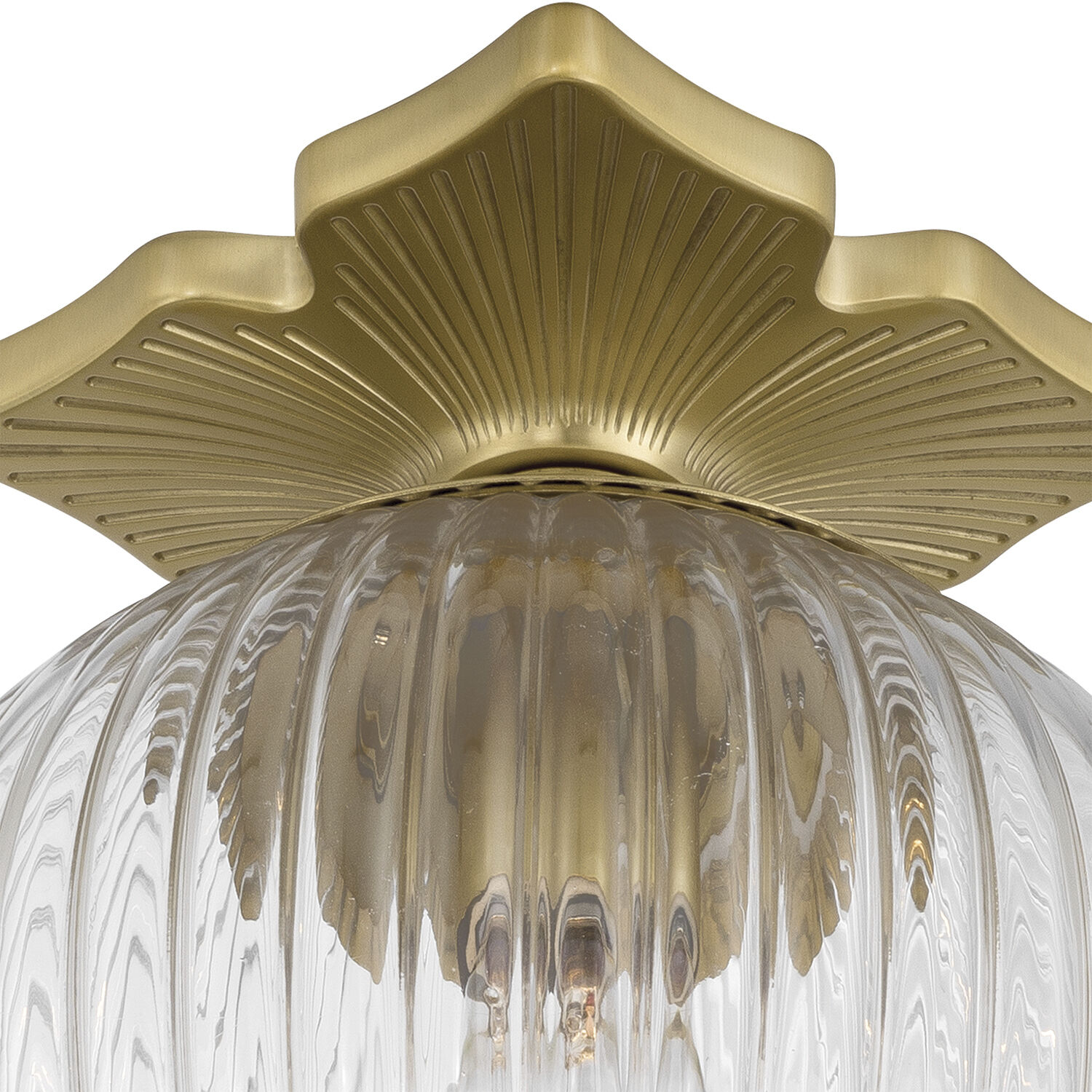 Orly 1 Light 10 inch Aged Brass Semi Flush Ceiling Light