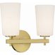 Colton Bath Wall Light in Aged Brass