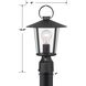 Andover 1 Light 14.5 inch Matte Black Outdoor Post in Clear