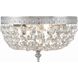 Waltham 2 Light 10 inch Polished Chrome Flush Ceiling Light in Clear Hand Cut