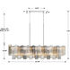 Addis 14 Light 51.75 inch Polished Chrome Chandelier Ceiling Light in Tronchi Glass Autumn