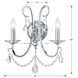 Othello Bath Wall Light in Clear Swarovski Strass, Polished Chrome