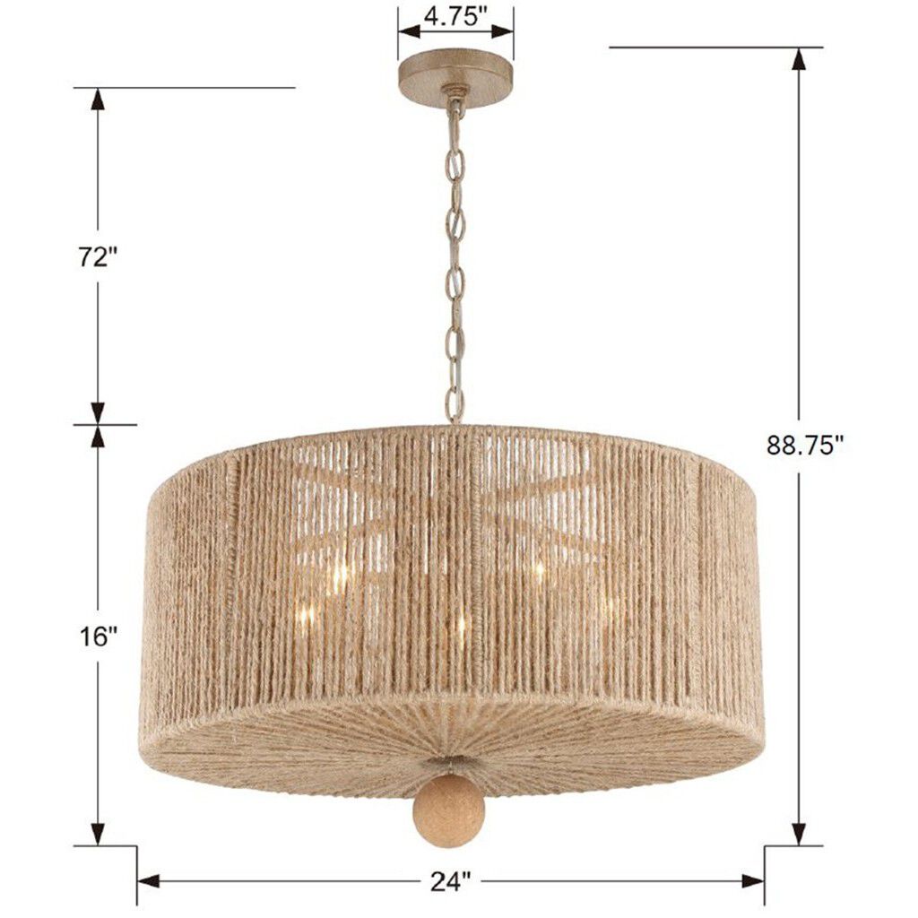 Jessa 5 Light 24 inch Burnished Silver Chandelier Ceiling Light