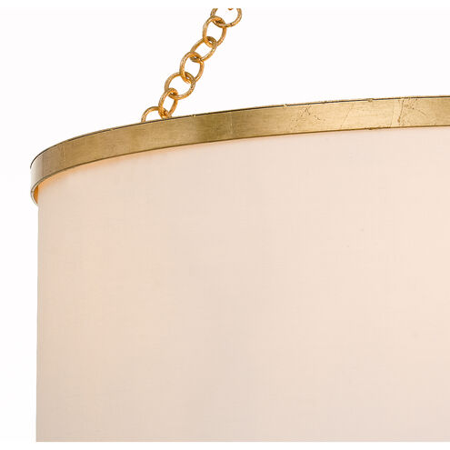 Broche 6 Light 24 inch Antique Gold Chandelier Ceiling Light
