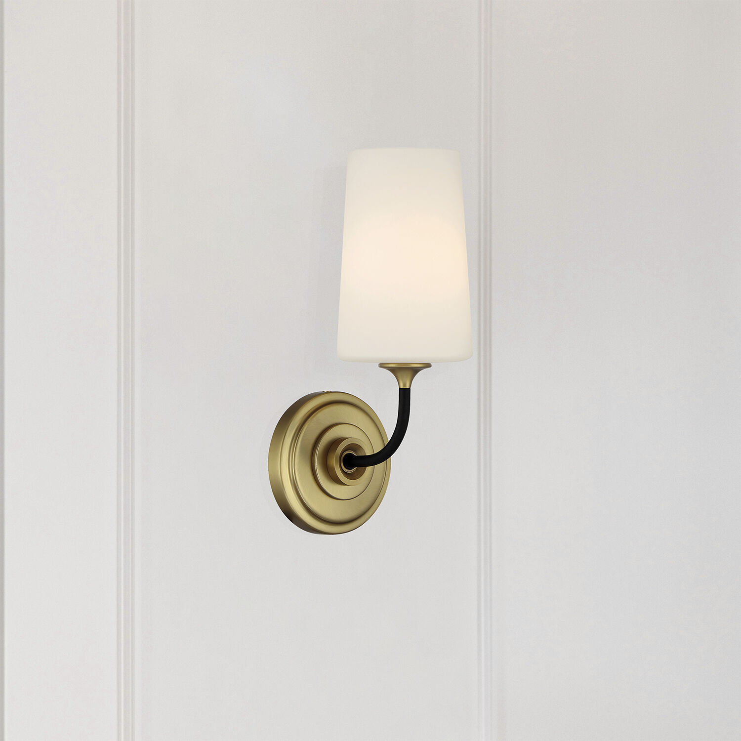 Niles 1 Light 6.25 inch Black Forged and Modern Gold Bath Wall Sconce Wall Light
