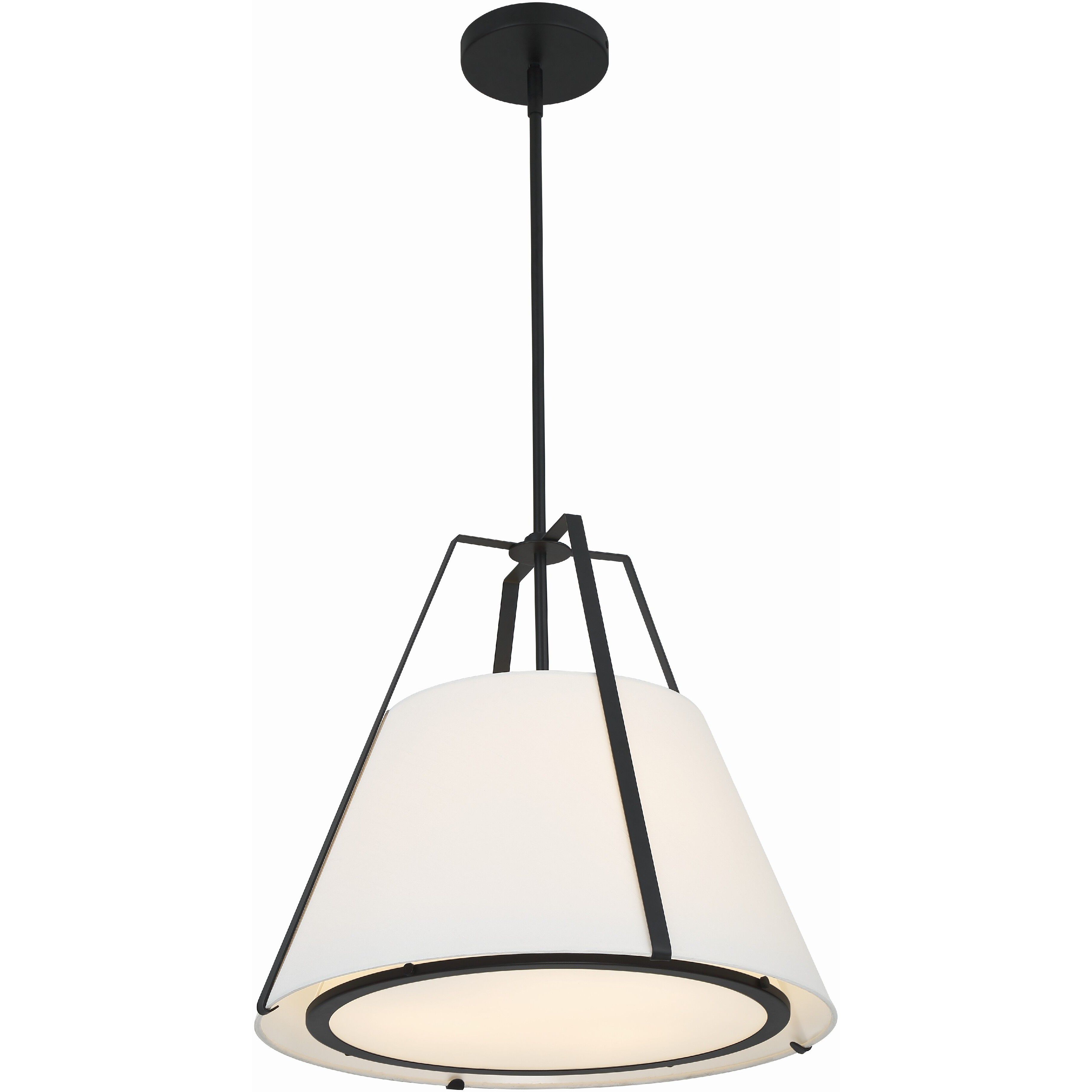Fulton 3 Light 20 inch Black Pendant Ceiling Light