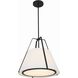 Fulton 3 Light 20 inch Black Pendant Ceiling Light