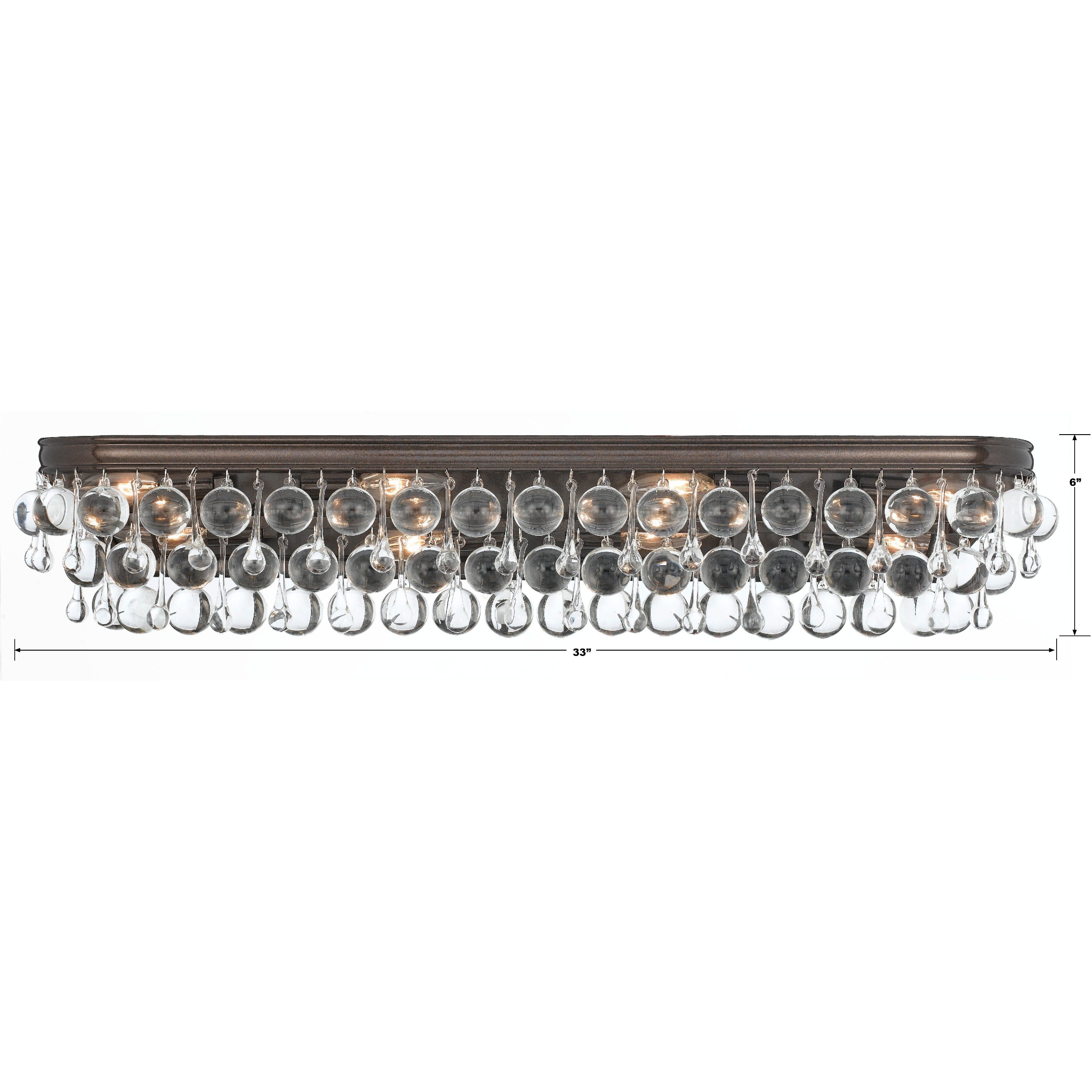 Calypso 8 Light 33 inch Vibrant Bronze Bathroom Vanity Light Wall Light