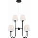 Keenan 8 Light 28 inch Black Forged Chandelier Ceiling Light