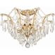 Filmore 5 Light 19 inch Antique Gold Semi Flush Ceiling Light in Clear Hand Cut