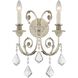 Regis 2 Light 12.5 inch Olde Silver Sconce Wall Light in Clear Spectra