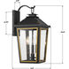 Hawkins 3 Light 19.5 inch Matte Black and Textured Gold Outdoor Sconce