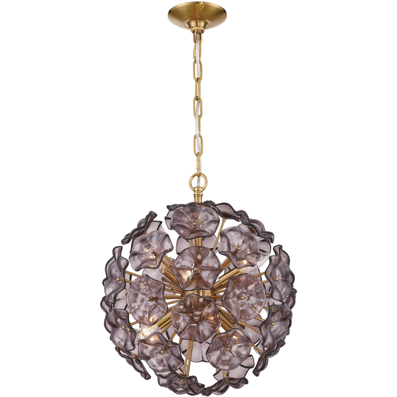 Esme 6 Light 18.25 inch Aged Brass Chandelier Ceiling Light