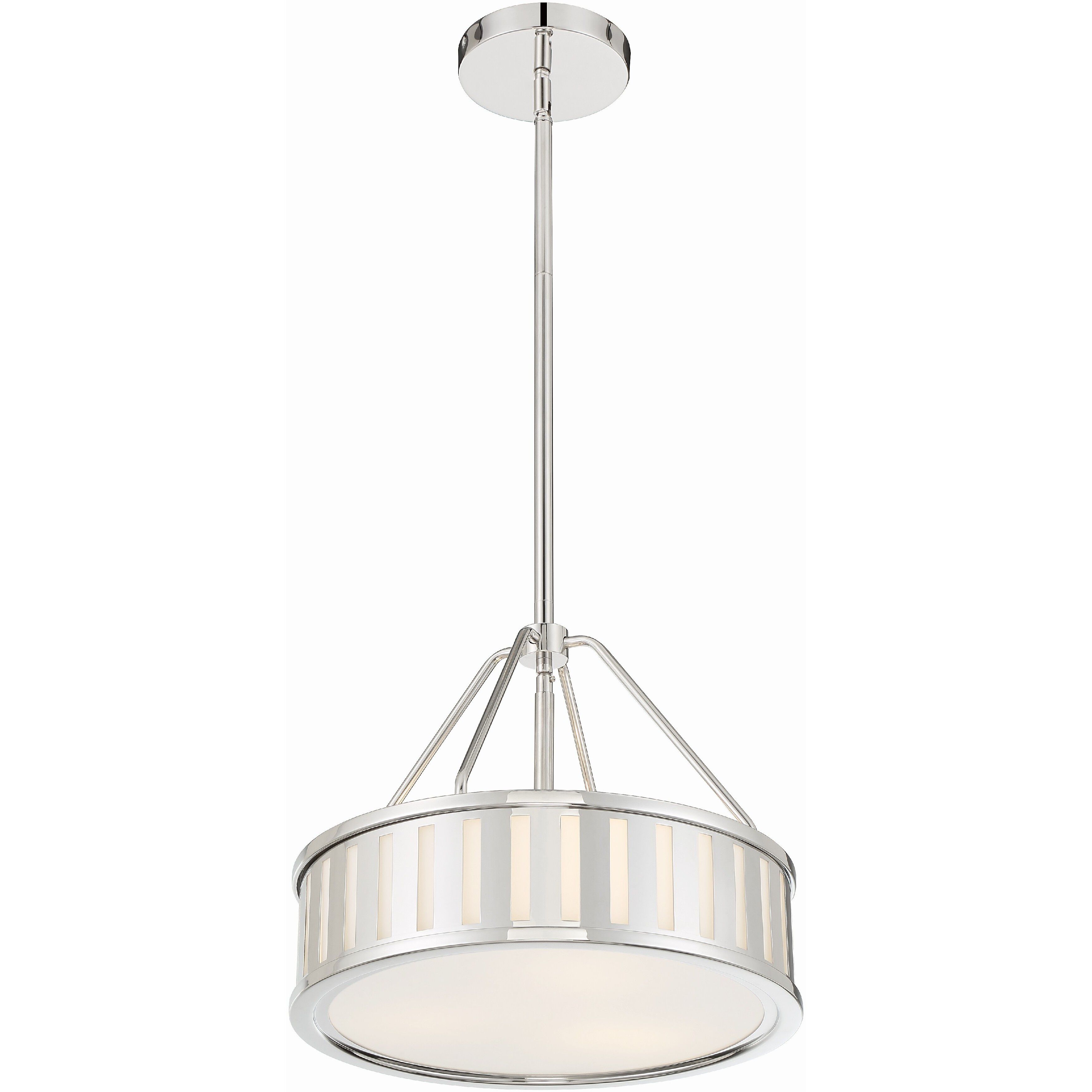 Kendal 3 Light 15.5 inch Polished Nickel Mini Chandelier Ceiling Light