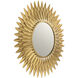 Broche 24 X 24 inch Antique Gold Mirror