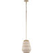 Zanzibar 1 Light 10 inch Soft Gold Pendant Ceiling Light