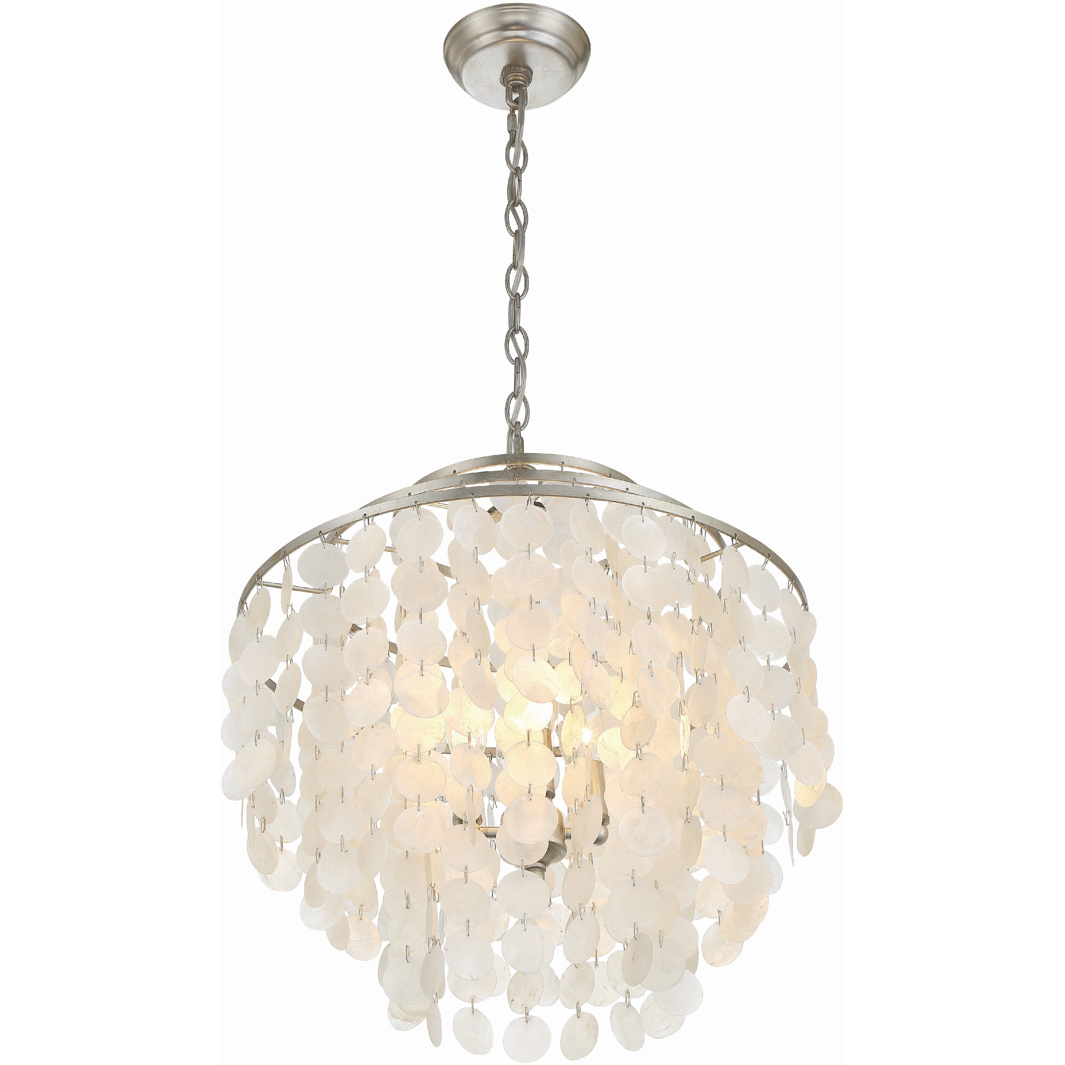Brielle 4 Light 18 inch Antique Silver Chandelier Ceiling Light