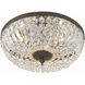 Waltham 3 Light 16 inch English Bronze Flush Ceiling Light in Clear Hand Cut