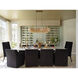 Addis 14 Light 51.75 inch Aged Brass Linear Chandelier Ceiling Light in Tronchi Glass Amber