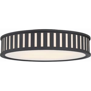 Kendal 4 Light 22.5 inch Black Forged Flush Ceiling Light