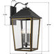 Hawkins Wall Sconce Wall Light in Matte Black and Textured Gold