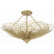 Doral 6 Light 24 inch Renaissance Gold Semi Flush Ceiling Light