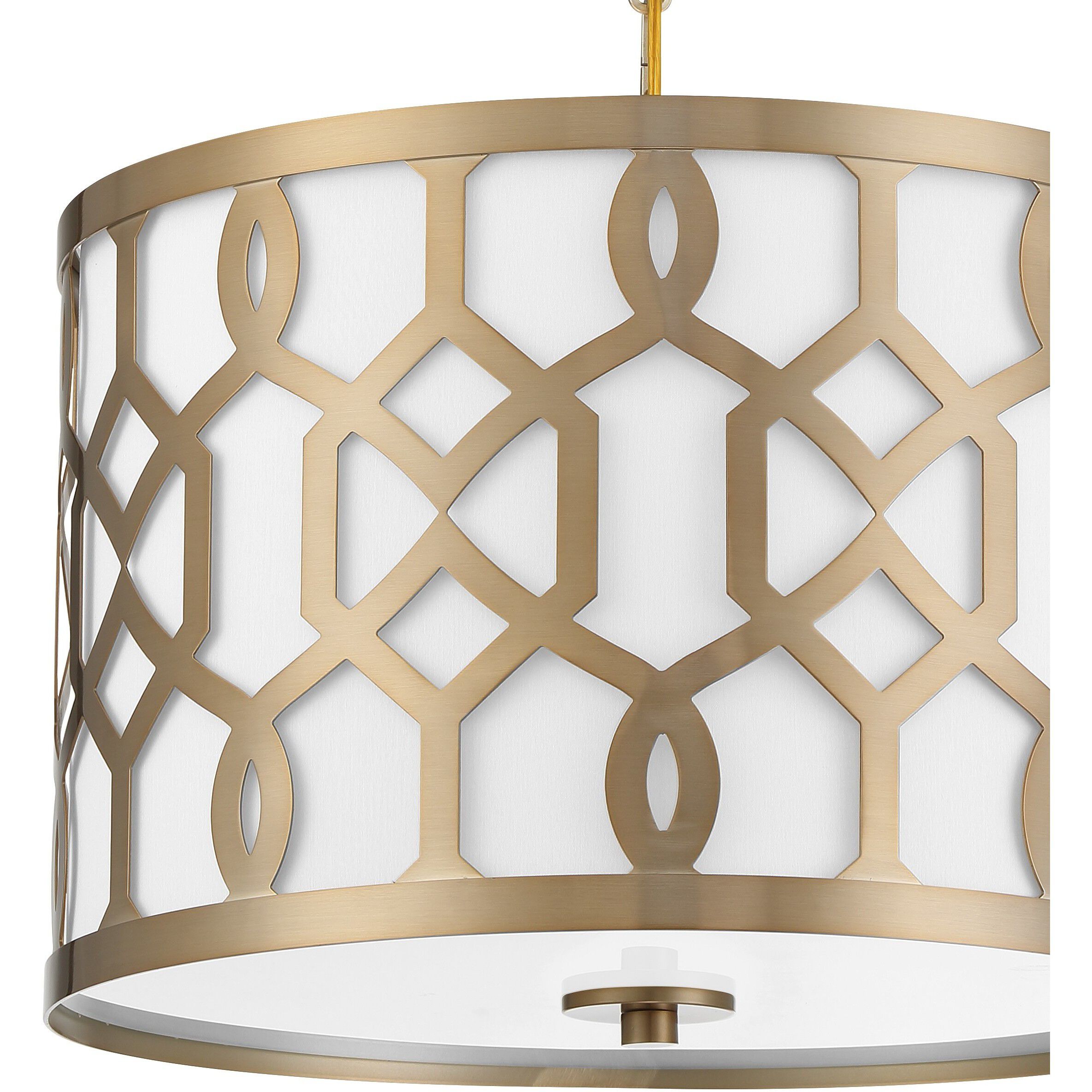 Jennings Pendant Ceiling Light in Aged Brass