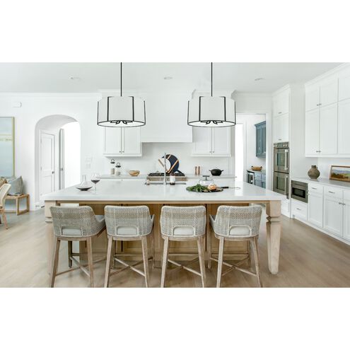 Carlyn 6 Light 24 inch Black Chandelier Ceiling Light