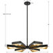 Luna 6 Light 27 inch English Bronze and Antique Gold Chandelier Ceiling Light