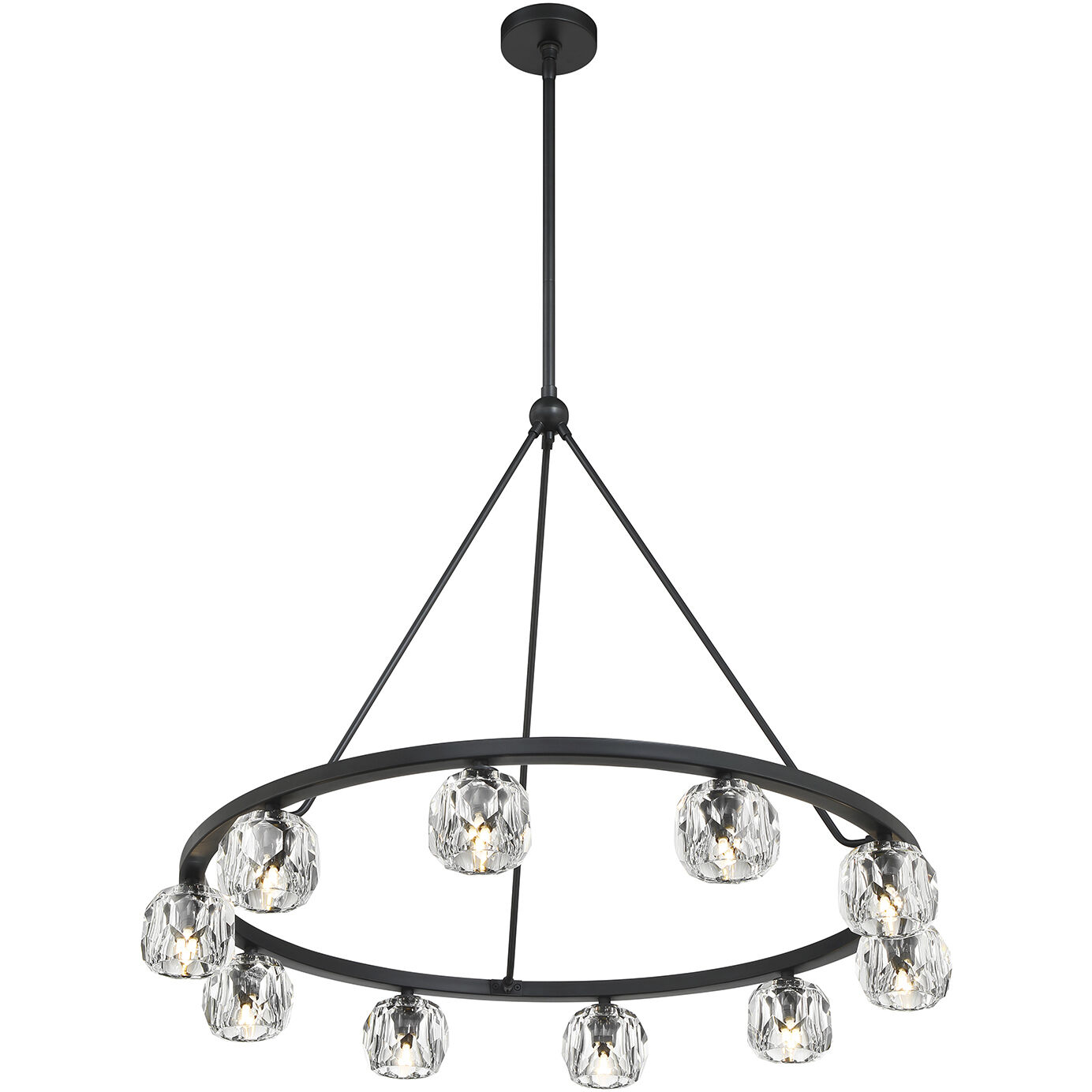 Aragon 10 Light 36 inch Matte Black Chandelier Ceiling Light