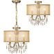 Hampton 3 Light 14 inch Antique Brass Mini Chandelier Ceiling Light