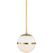 Truax 1 Light 8 inch Aged Brass Mini Pendant Ceiling Light