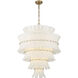 Abigail 21 Light 30 inch Aged Brass Chandelier Ceiling Light in White