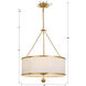 Broche 6 Light 24 inch Antique Gold Chandelier Ceiling Light
