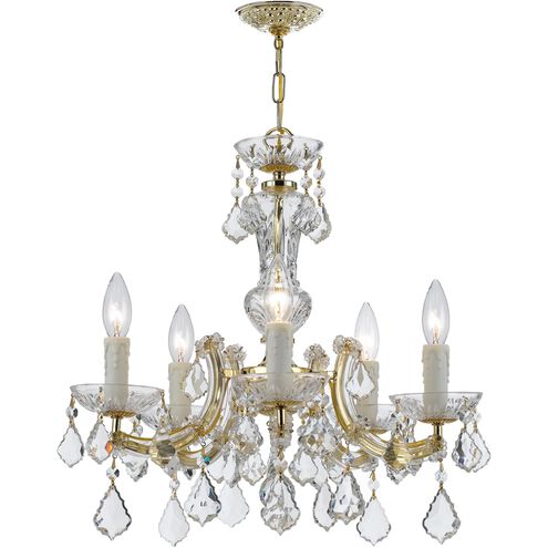 Maria Theresa 5 Light 20 inch Gold Chandelier Ceiling Light in Clear Swarovski Strass