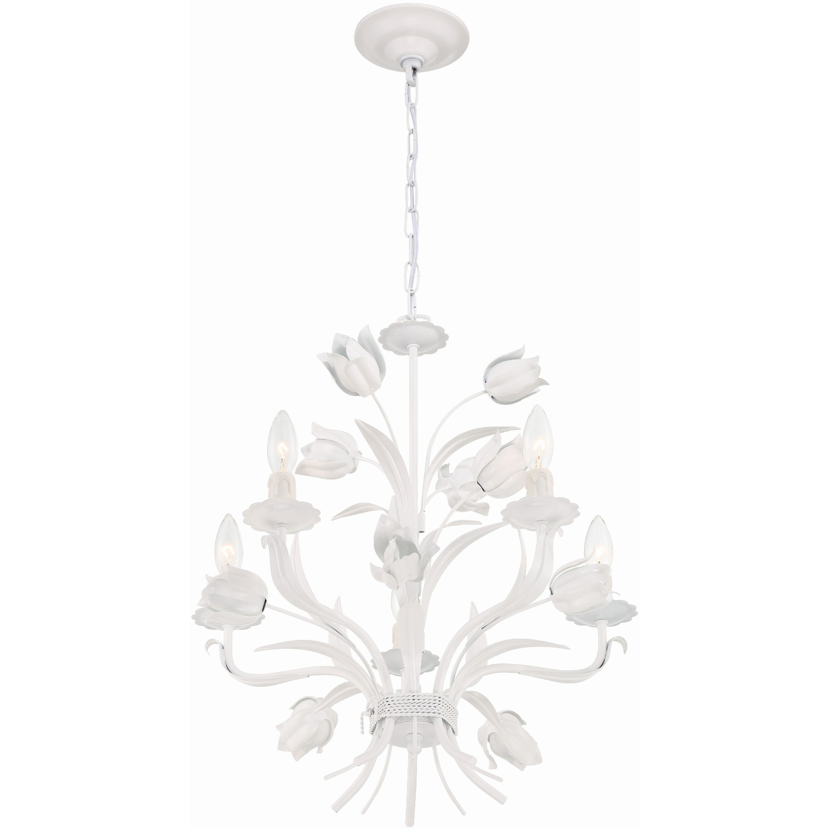 Southport 5 Light 20 inch Wet White Chandelier Ceiling Light