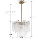 Addis 4 Light 17.75 inch Aged Brass Mini Chandelier Ceiling Light in Clear