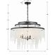 Poppy 6 Light 26.5 inch Matte Black Chandelier Ceiling Light in Matte Black and Forged Bronze
