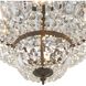 Waltham 4 Light 18 inch English Bronze Flush Ceiling Light in Clear Hand Cut