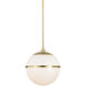 Truax 1 Light 12 inch Aged Brass Mini Pendant Ceiling Light