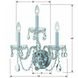 Traditional Crystal Sconce Wall Light in Clear Swarovski Strass, Polished Chrome