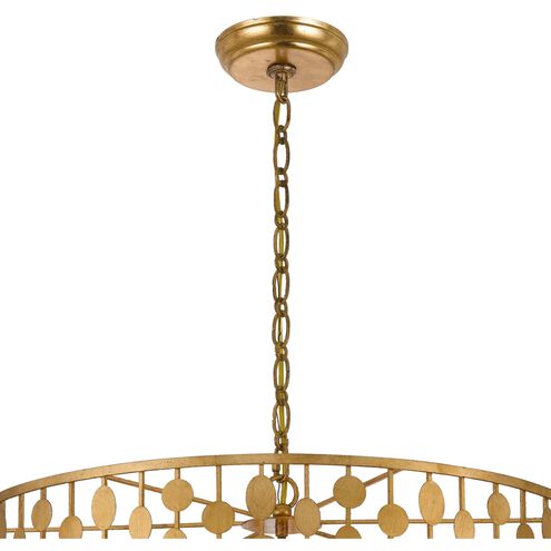 Layla 6 Light 23.75 inch Antique Gold Chandelier Ceiling Light