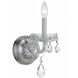 Traditional Crystal Sconce Wall Light in Clear Hand Cut, Polished Chrome