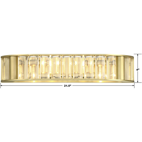Farris 4 Light 21.5 inch Aged Brass Bathroom Vanity Light Wall Light
