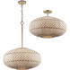 Zanzibar 4 Light 22 inch Soft Gold Semi Flush Ceiling Light