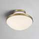 Xander 1 Light 12.25 inch Vibrant Gold and White Flush Mount Ceiling Light