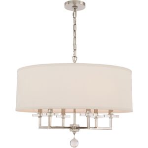 Paxton 6 Light 26 inch Polished Nickel Chandelier Ceiling Light