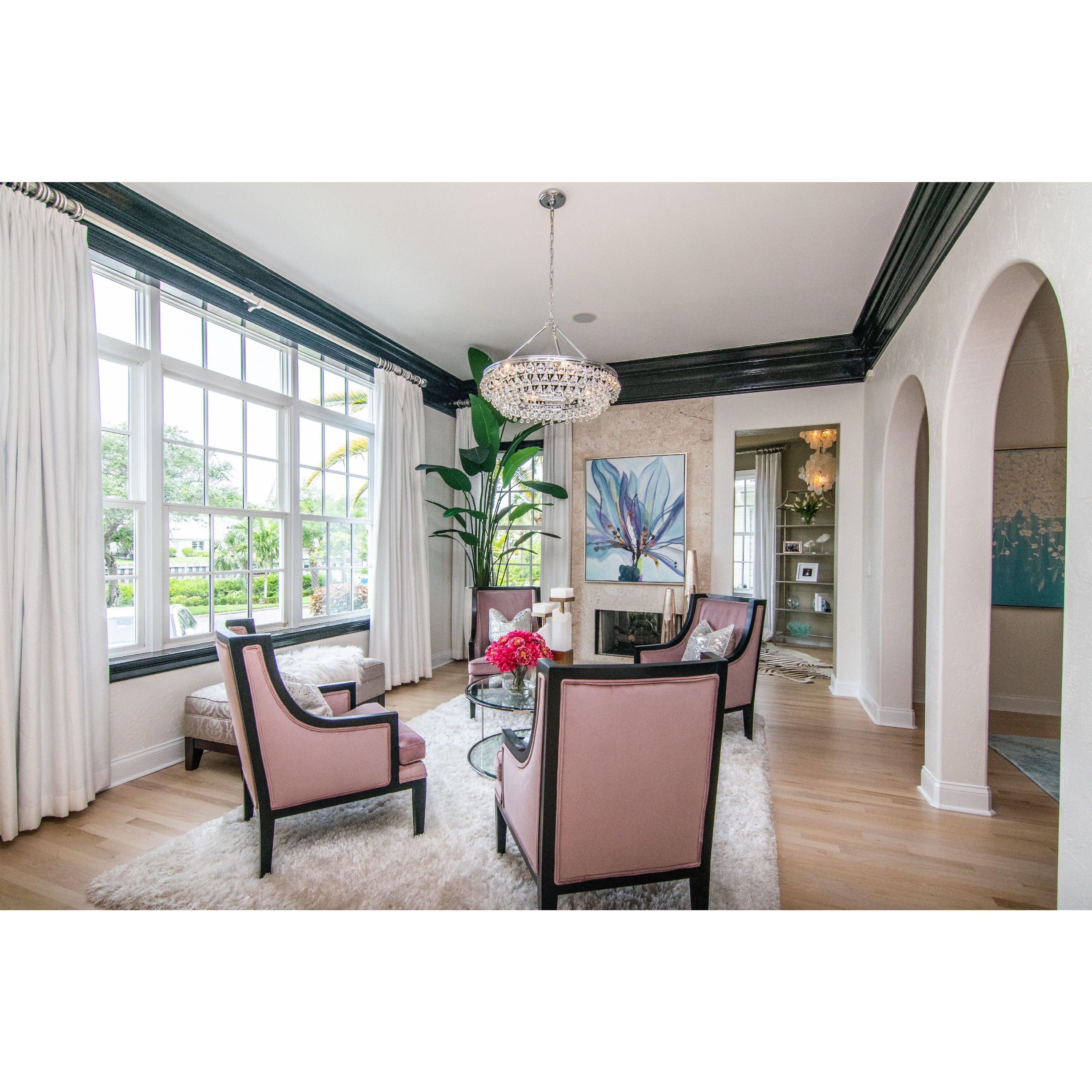 Calypso 6 Light 30 inch Polished Chrome Chandelier Ceiling Light